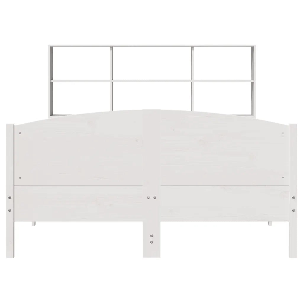 Letto Libreria senza Materasso Bianco 140x190 cm Legno di Pino 3323111