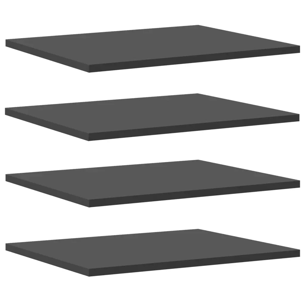 Ripiani per Libreria 4pz Grigi 40x50x1,5cm in Legno Multistrato 805190