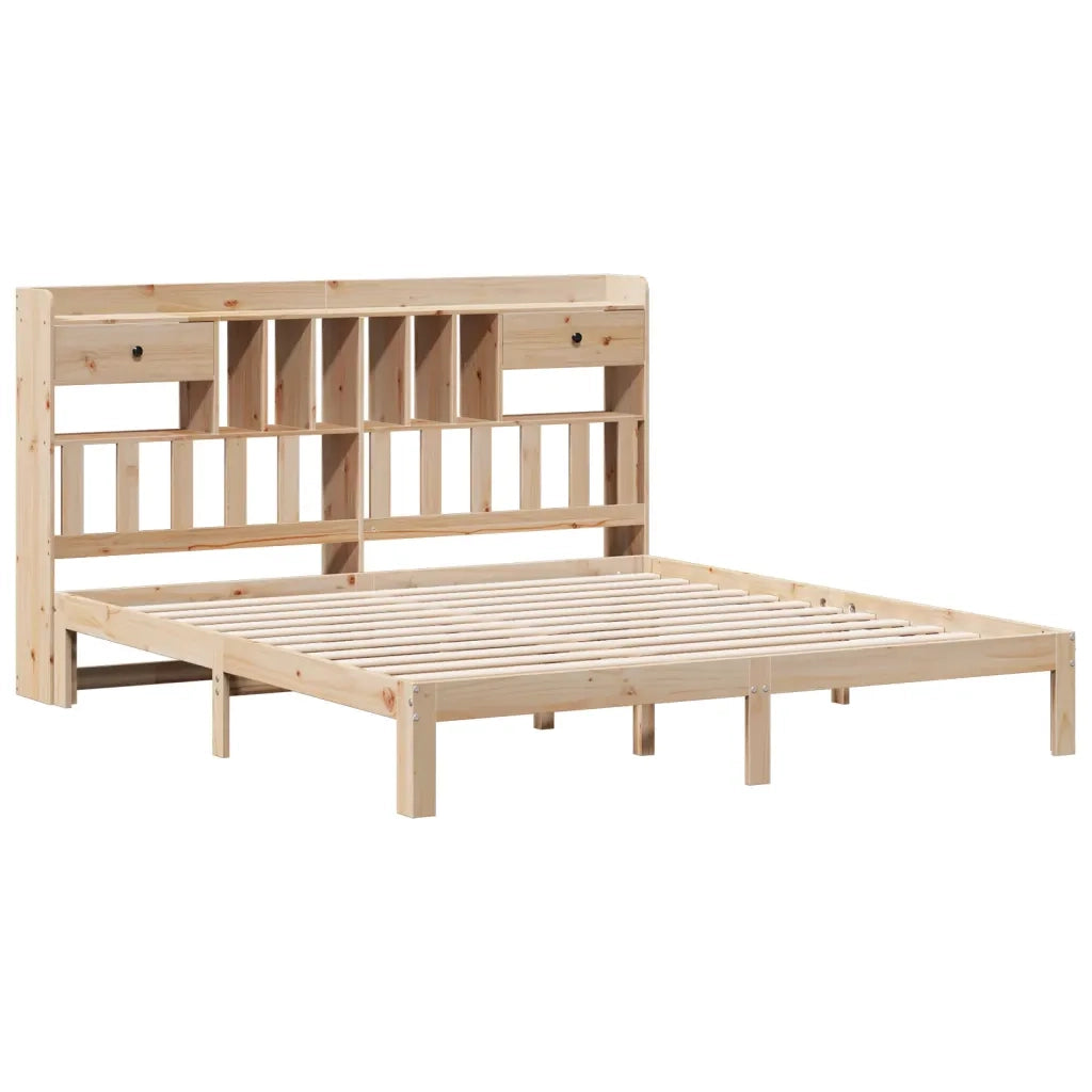 Letto Libreria senza Materasso 180x200 cm in Legno di Pino 3322607
