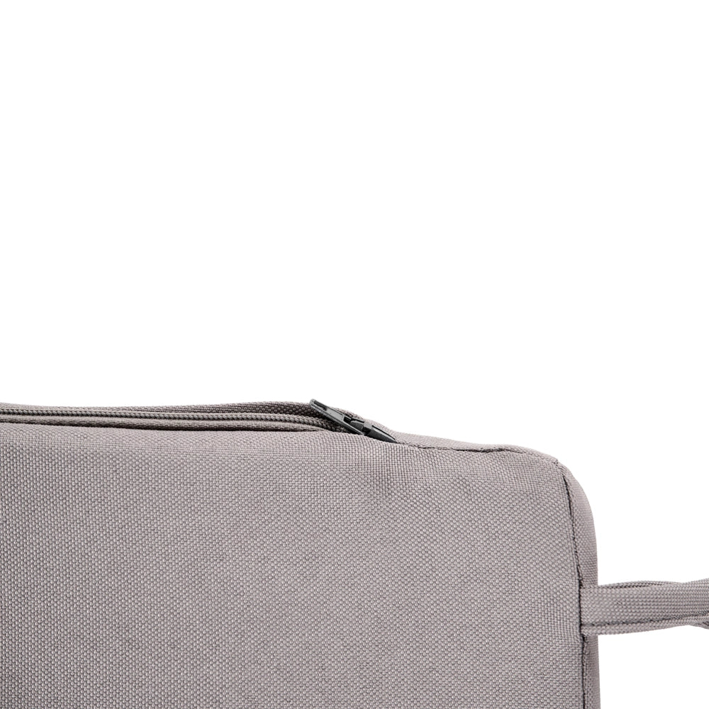 Cuscino per panche da esterno con lacci e rivestimento sfoderabile in tessuto grigio con lacci, resistenti ai raggi UV e idrorepellenti