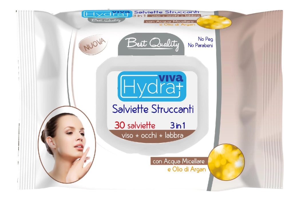 MAURY'S SALVIETTE DETERGENTI UMIDIFICATE STRUCCANTI 3IN1 30PZ OLIO DI ARGAN