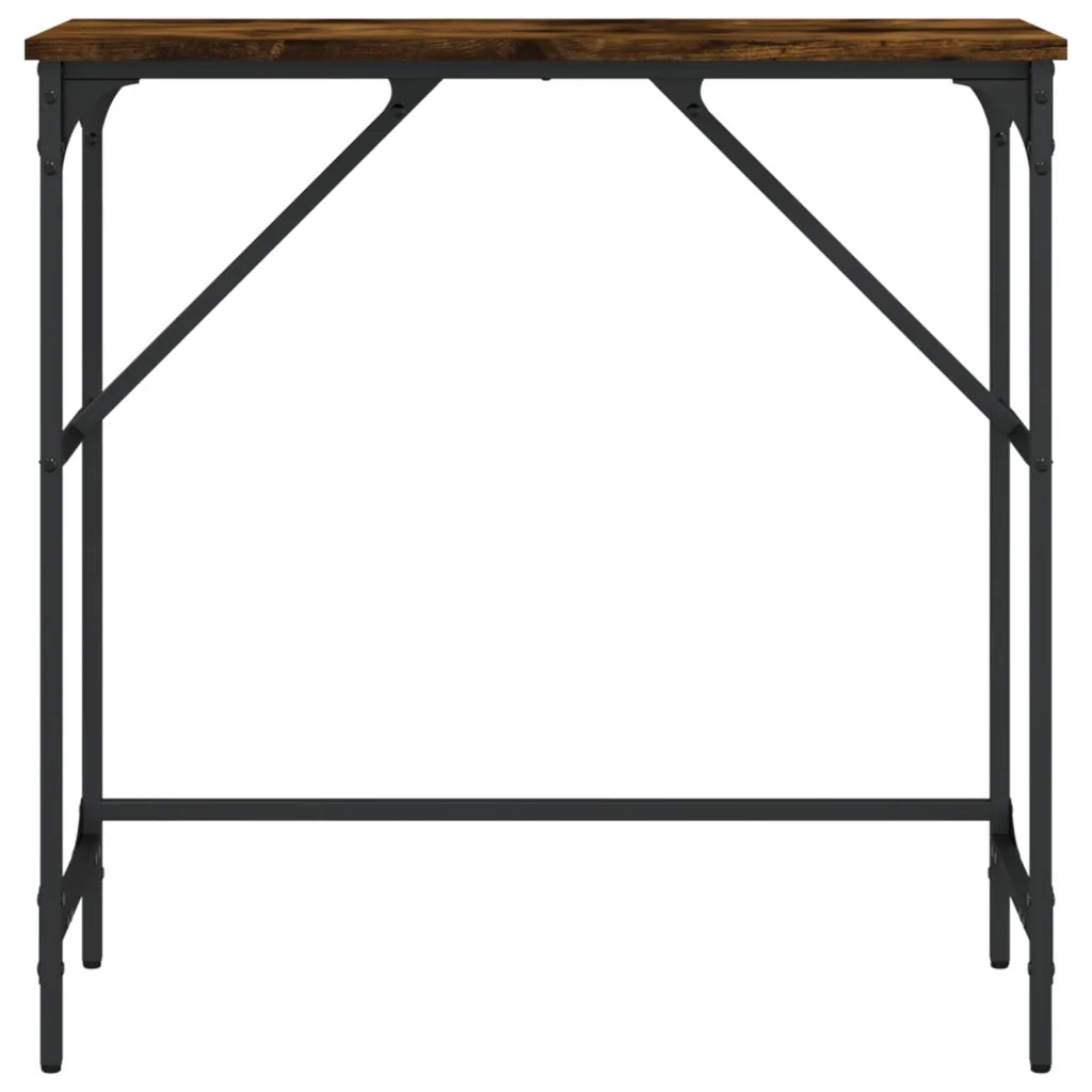 Tavolino Consolle Rovere Fumo 75x32x75 cm in Legno Multistrato 834062