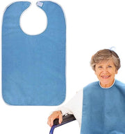 Slabbetji per adulti, slabbetji riciclabili, lavabili e impermeabili in microfibra, protezione per abbigliamento unisex per mamma e papà (blu marino)