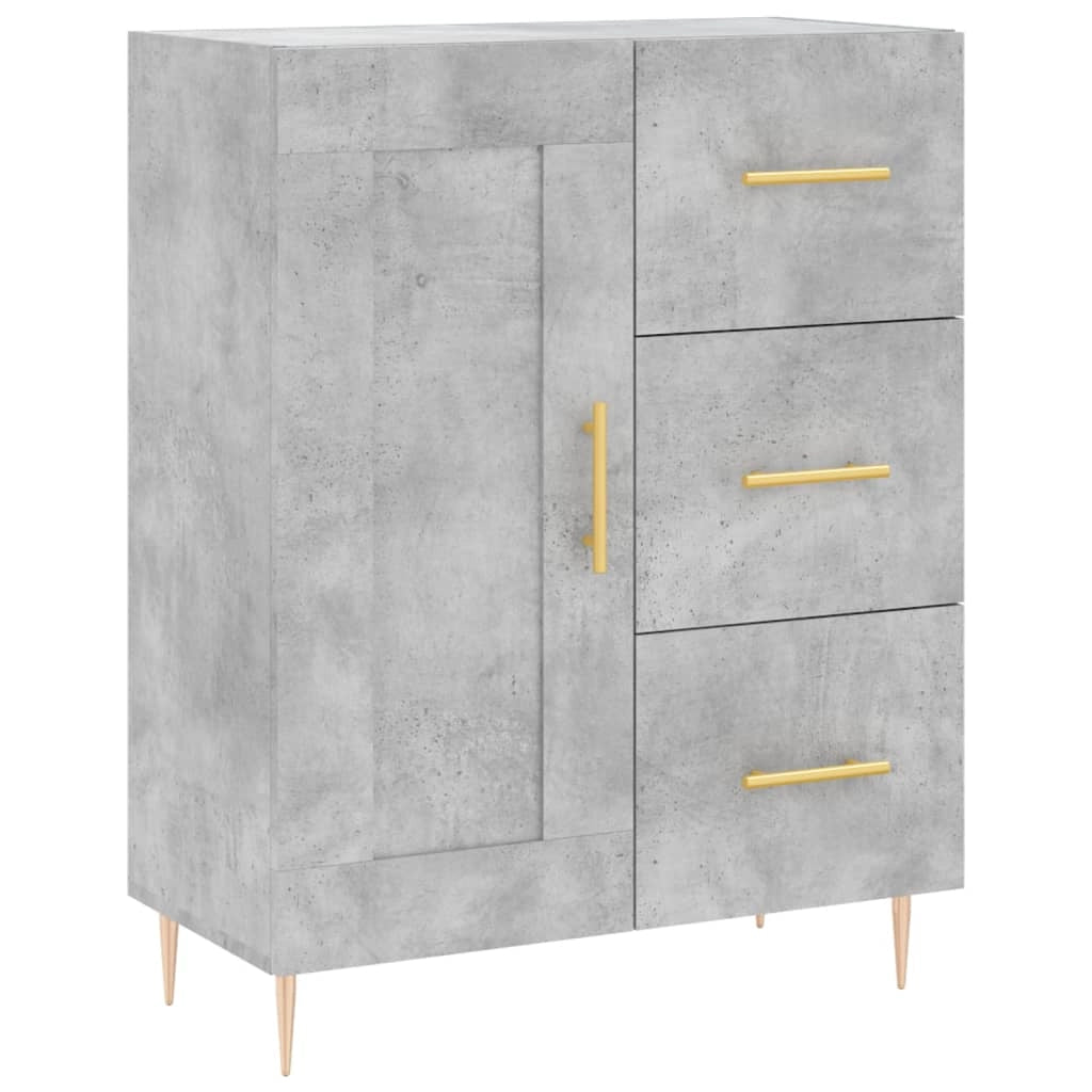Buffet credenza cassettiera armadio mobile contenitore organizer per cucina soggiorno salotto 69,5 x 34 x 90 cm legno ingegnerizzato grigio 02_0032026