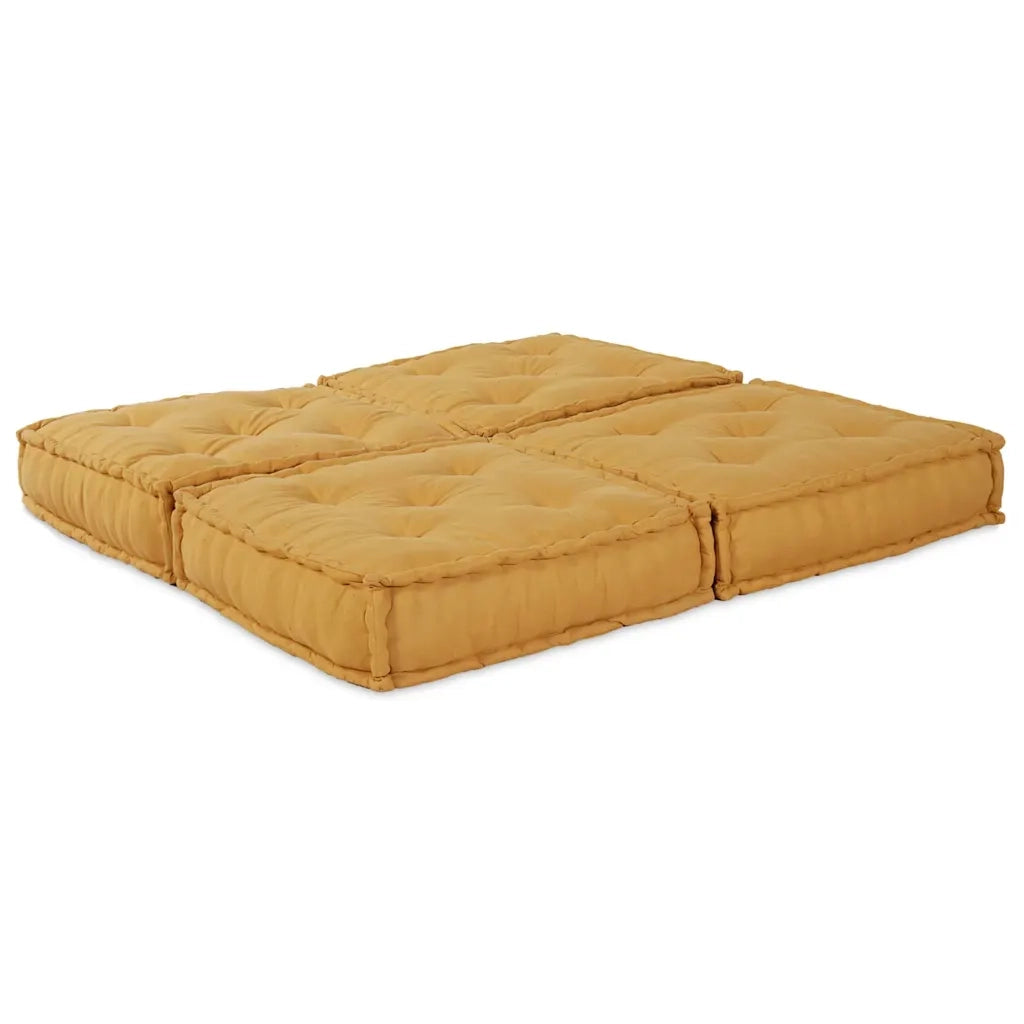 vidaXL Cuscino 2 pcs Giallo 70 x 70 x 36 cm Poliestere