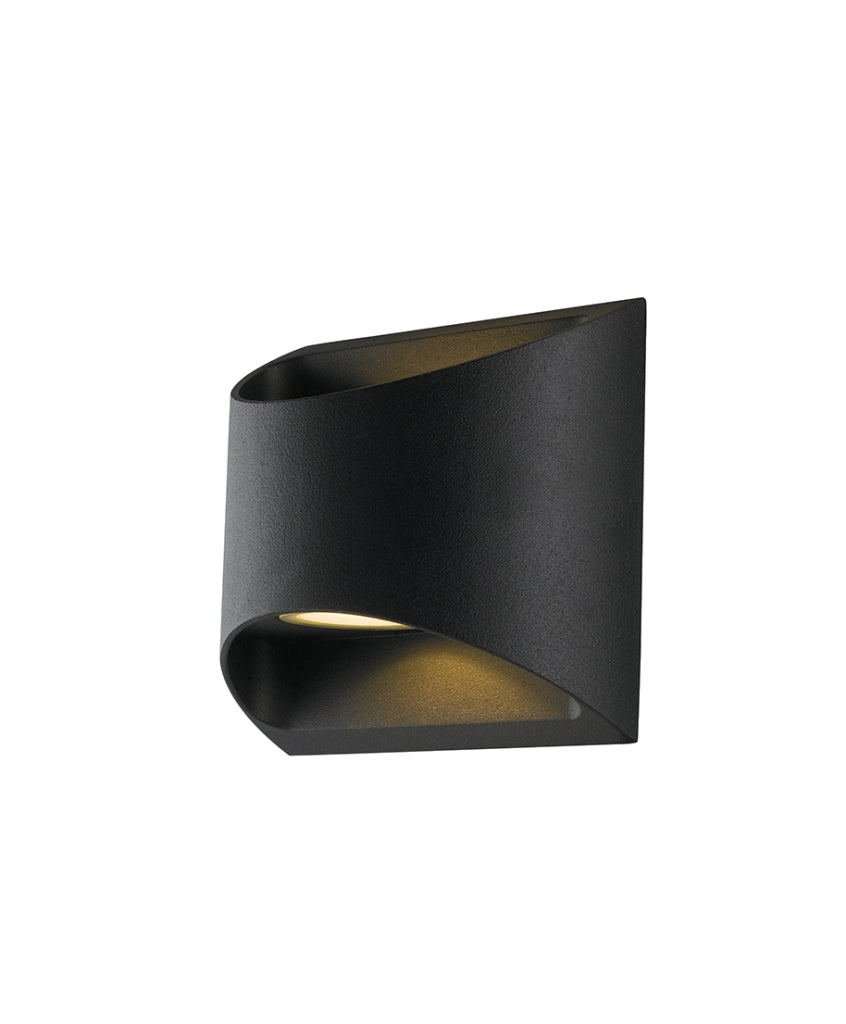 APPLIQUE BIEMISSIONE LED VEYRON NERA 7W 840LM CCT 3000K / 4000K IP54 13X6,9X12,3CM