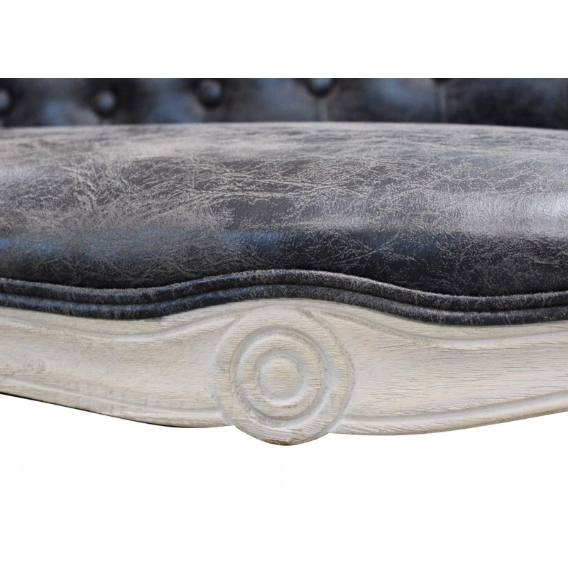 DIVANO COLEMAN IN ECOPELLE VINTAGE GRIGIO