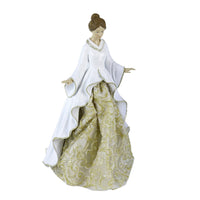 Statuina Donna in Resina bianco cm 18x18xh31,5