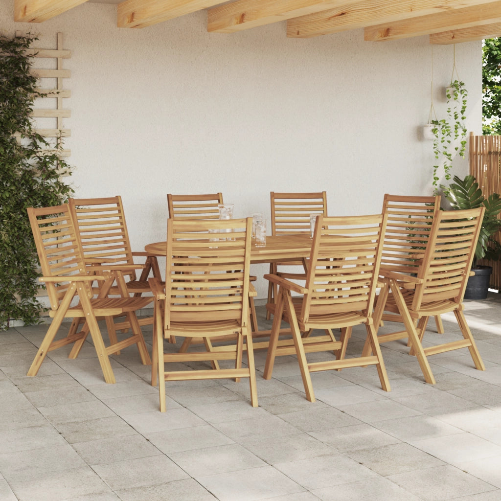 Sedia da giardino  Pieghevole 8 pz Legno massello di teak