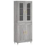 Credenza | Madia | Buffet da pranzo | Armadio da pranzo Grigio Sonoma 69,5x34x180 cm in Legno Multistrato