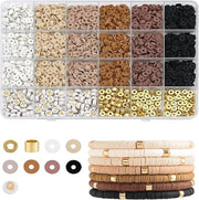 Set di perline per gioielli in polimero colorato - 2464 pezzi