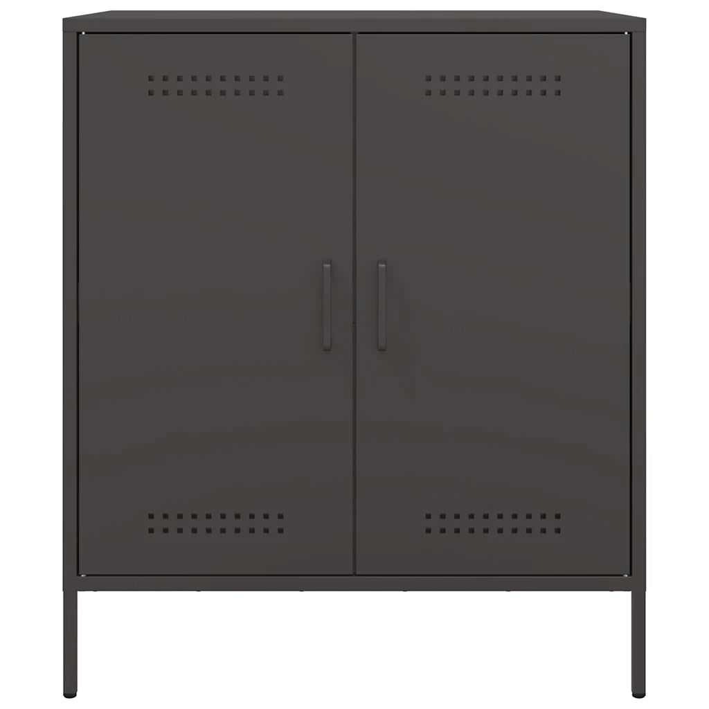 Credenza Nera 68x39x79 cm in Acciaio 842976