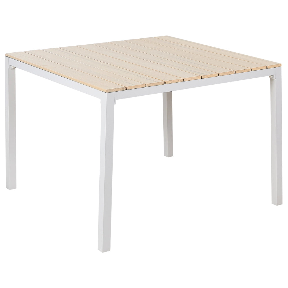 Tavolo da Giardino beige e Alluminio Bianco Resistente resistente agli agenti atmosferici moderno