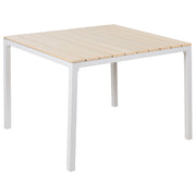 Tavolo da Giardino beige e Alluminio Bianco Resistente resistente agli agenti atmosferici moderno