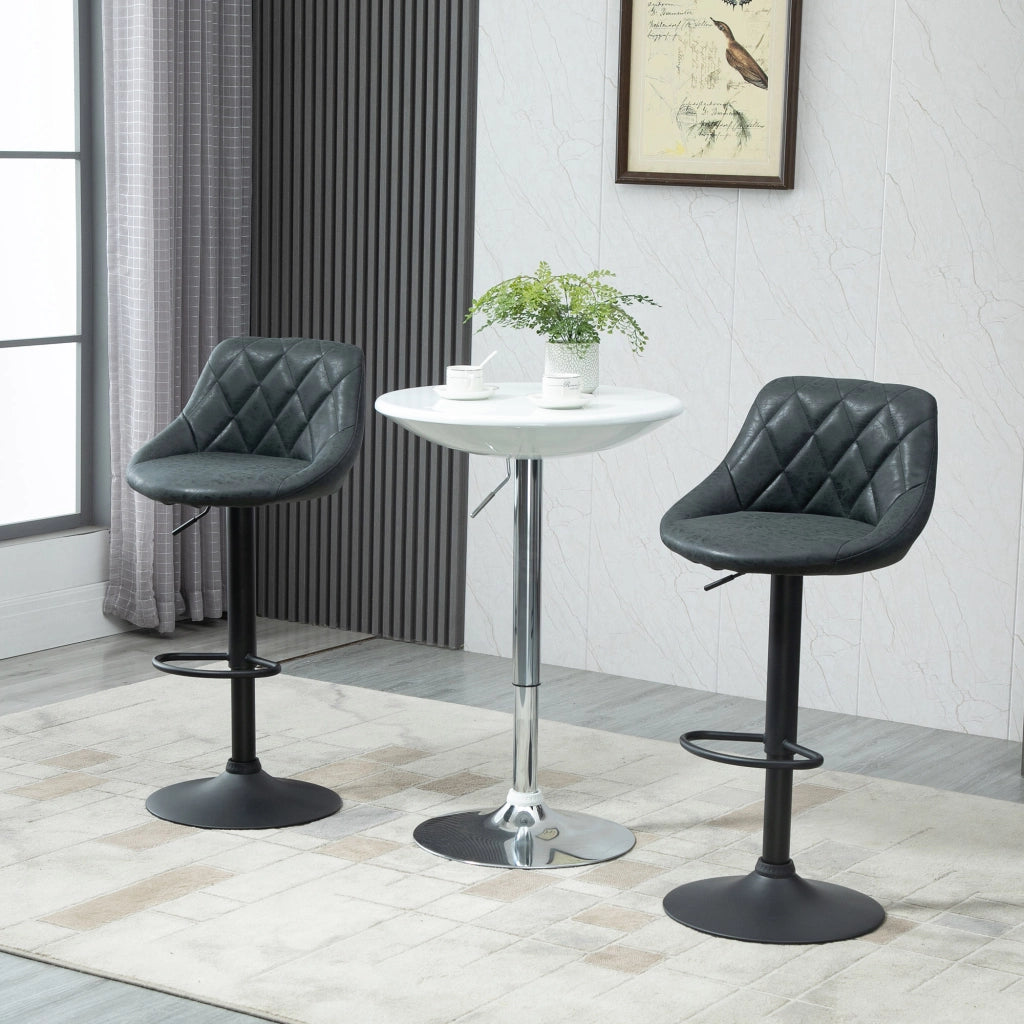 Sgabelli da Bar Regolabili ¨C zephmum ¨C 2 Pezzi, Nero, 46x48x83-104 cm