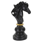 Scultura Scacchi 12, Nero, Poliresina, 14x11x27 cm