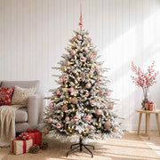 Albero di Natale artificiale con palline 120 cm 150 LED 3465775