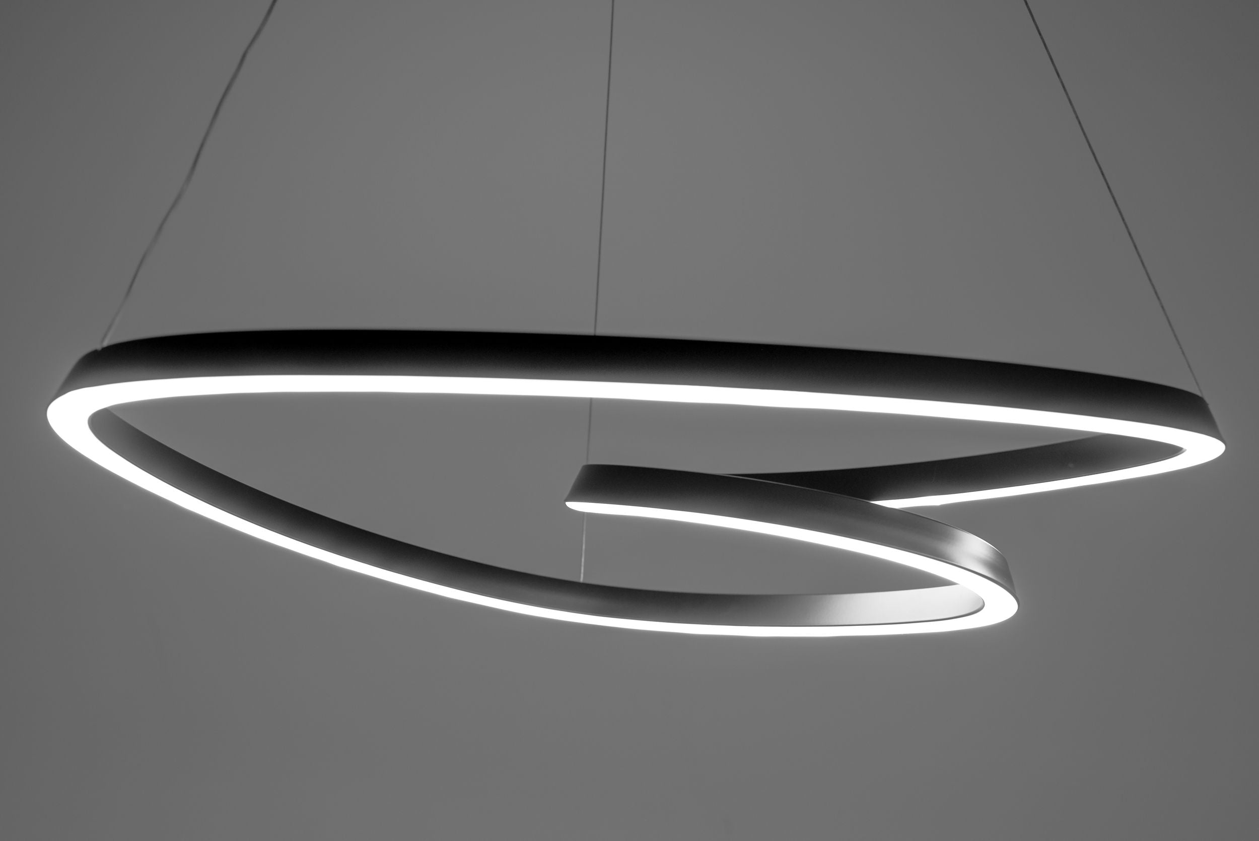 Lampada Da Soffitto Pensile Ring Moderno Led+telecomando App796-cp Cromo