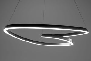 Lampada Da Soffitto Pensile Ring Moderno Led+telecomando App796-cp Cromo