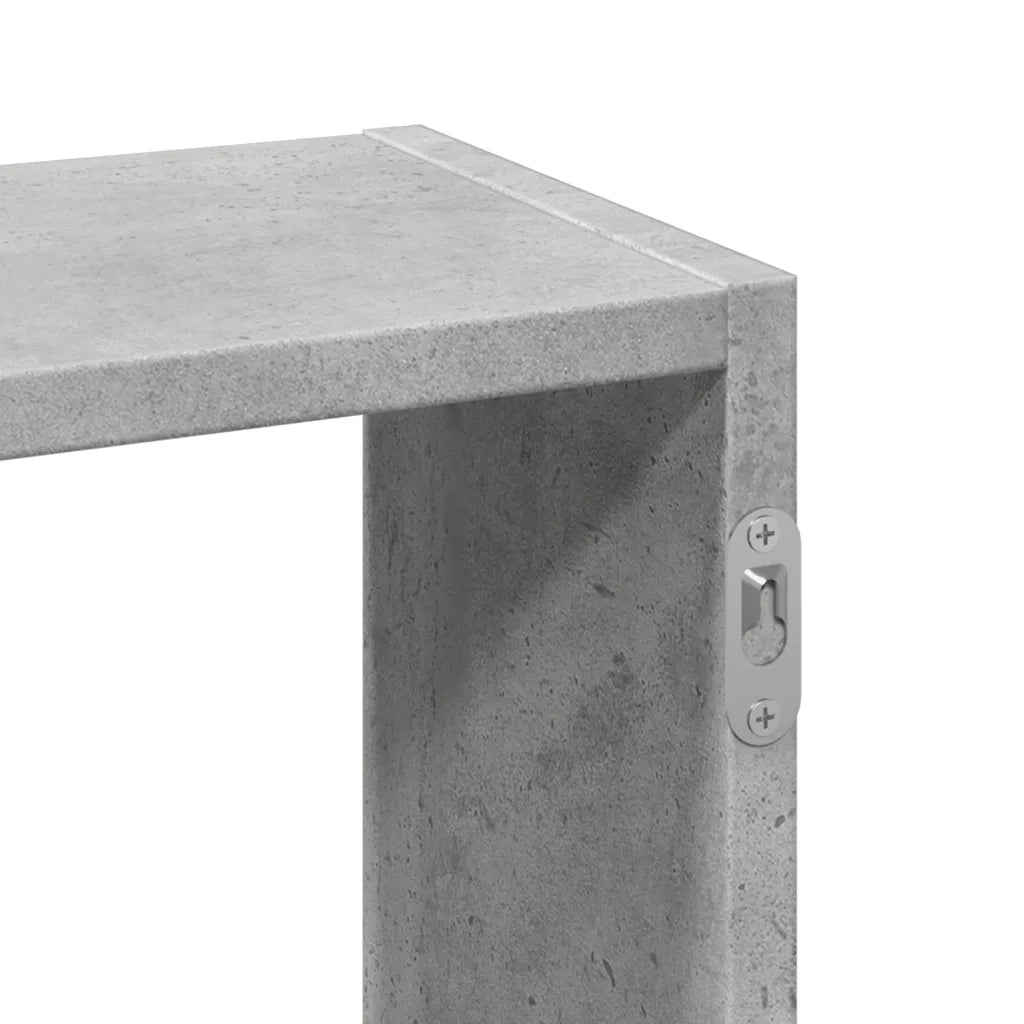 Scaffale a Muro Grigio Cemento 159x18x66 cm in Truciolato 853302