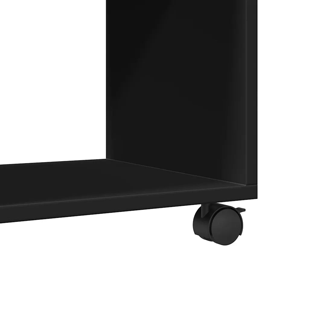 Mobiletto con Ruote Nero 72x33x42,5 cm in Truciolato CFW1085304