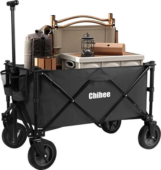 Carrello di attrezzi con freno delantero, fino a 150 kg di capacità di carico, Carrello di attrezzi / maggiore capacità, Carrello robusto su grandi pneumatici per terreni accidentati