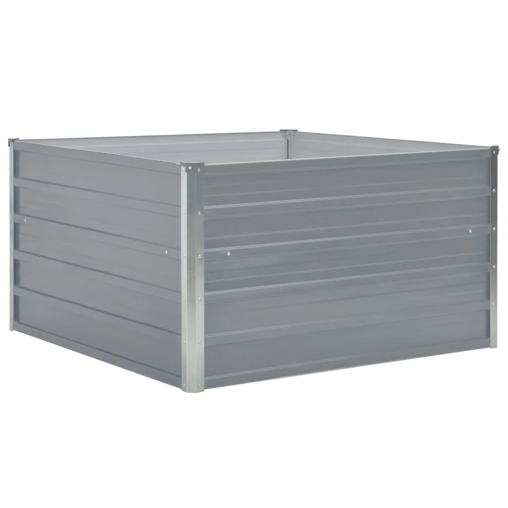 Fioriera 100 x 100 x 45 cm acciaio zincato grigio 02_0000784