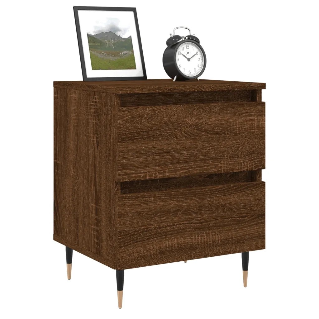 Comodino Rovere Marrone 40x35x50 cm in Legno Multistratocod mxl 129266