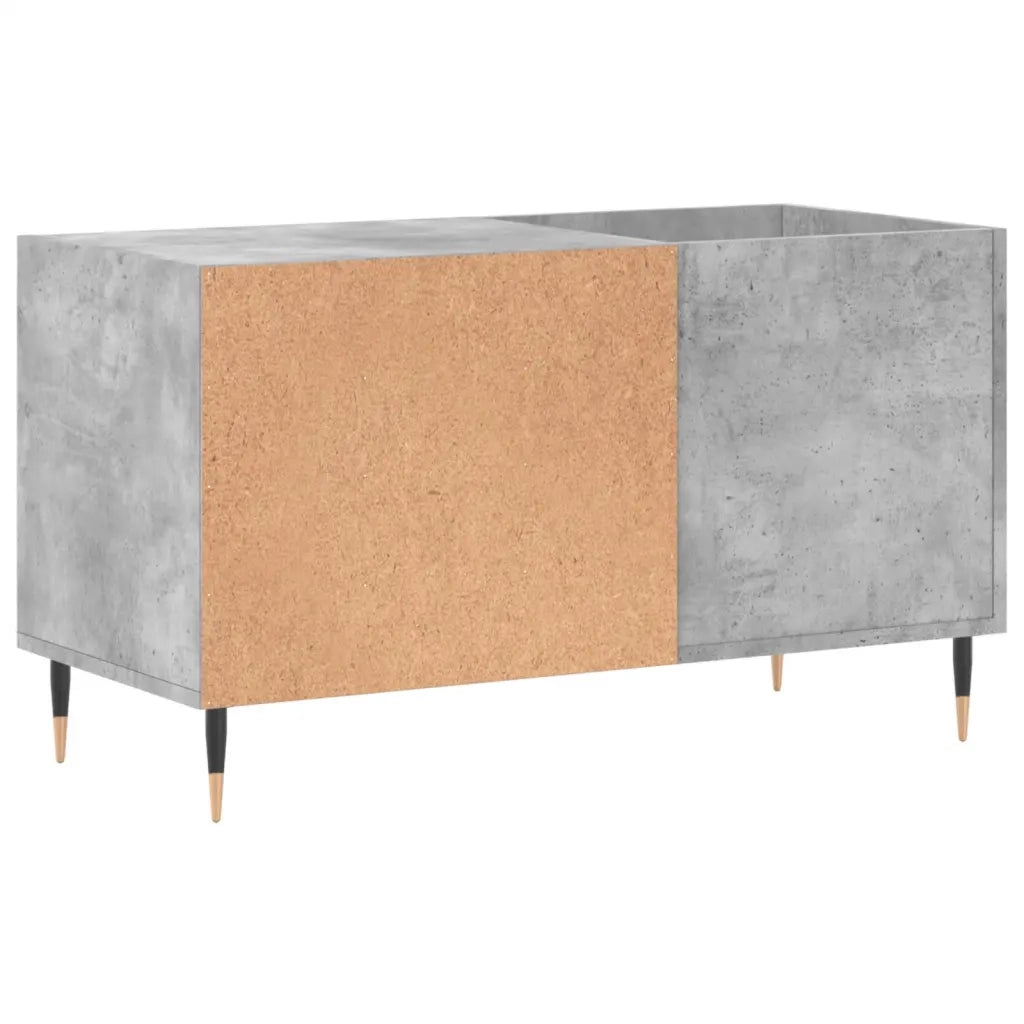 Mobile Porta Dischi Grigio Cemento 85x38x48cm Legno Multistrato 831696
