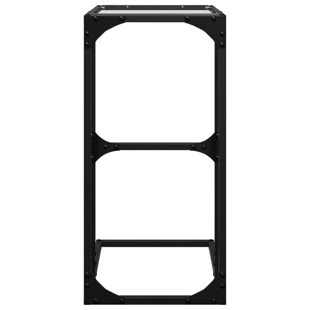 Tavolino con Vetro Trasparente 40x30x61,5cm in Acciaio 846036