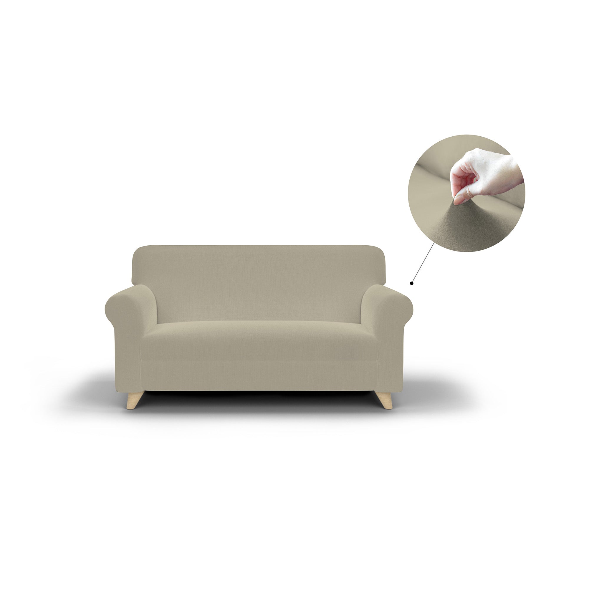 Copridivano Elasticizzato 3 Posti in Poliestere Dahlia Tortora