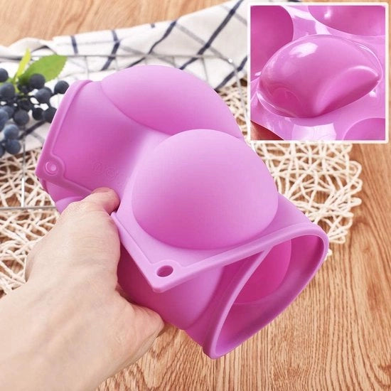 5 gatti a raggio semicircolare di silicone mal 3 confezioni da 5 metà sfere per la preparazione di cake di mousse di cioccolato, budino di gelatina, mousse di zucchero e cappuccio di gelato viola