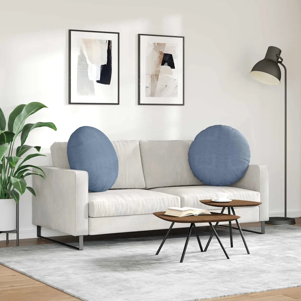 Cuscini per Seduta 2 pz | Cuscini per sedie Blu ?60 x 21 cm Tessuto in Cords