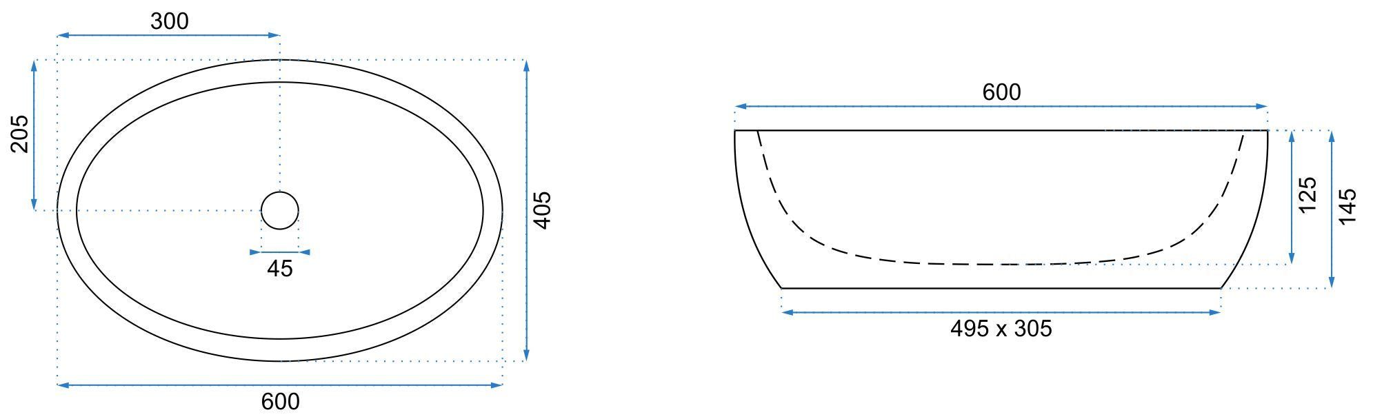 Lavabo Da Appoggio Rea Meryl Black / Gold