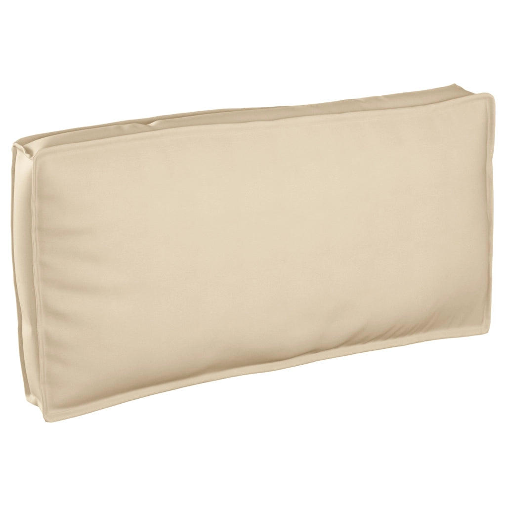 Cuscino per pallet per seduta/schienale beige 120x60x12 cm in tessuto Oxford