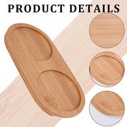 Dispensatore di sapone in bambù - Tazza per trucco - Organizzatore della camera da bagno - Marrone - Piatto da servizio per cucina - Per camera da bagno e cucina - Modello marrone.