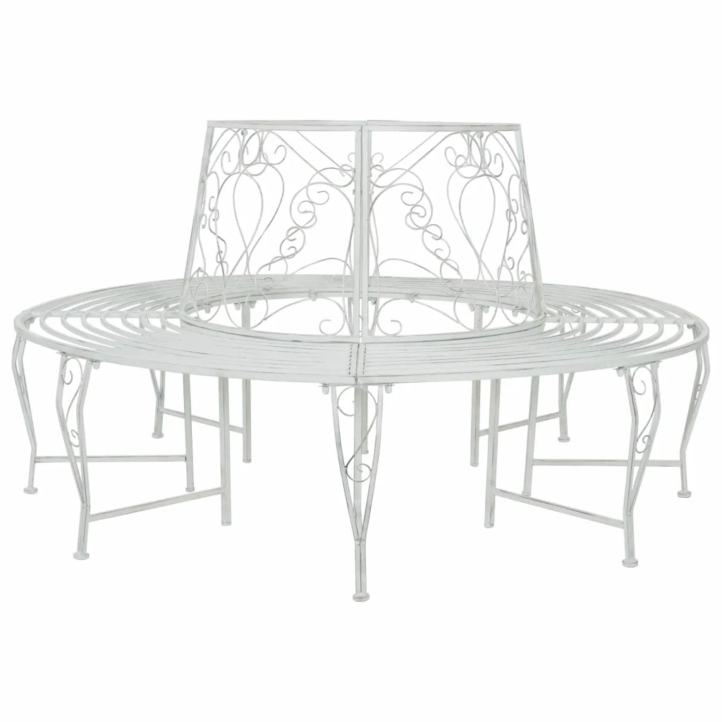 Panchina per Alberi 8-Numero di posti Ø 160 x 89 cm Acciaio 42029535
