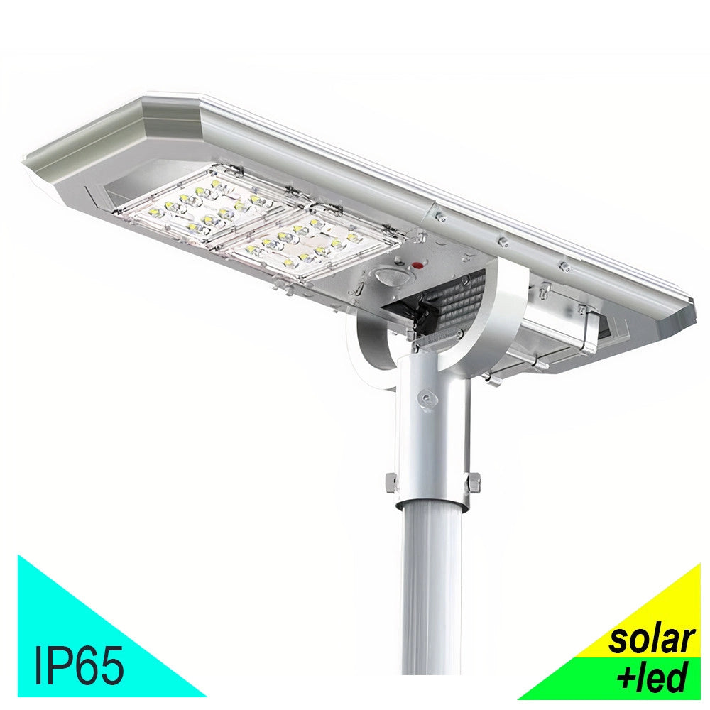 TECHNO Proiettore Faro Solare Led per Lampioni 2000Lm Con Pannello Incorporato