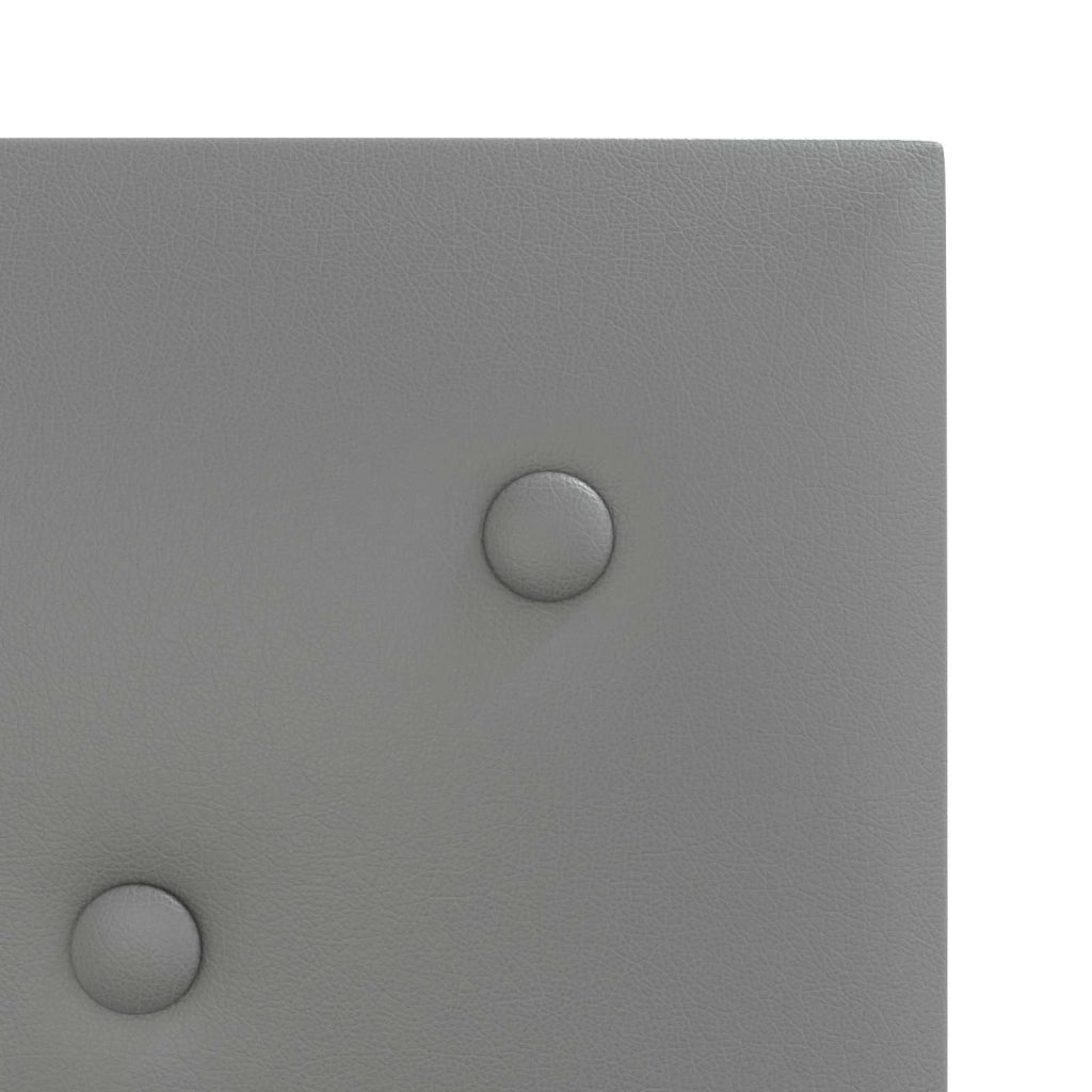 Testiera da Parete 12 pcs Grigio 30 x 30 cm Pelle Sintetica 42046512