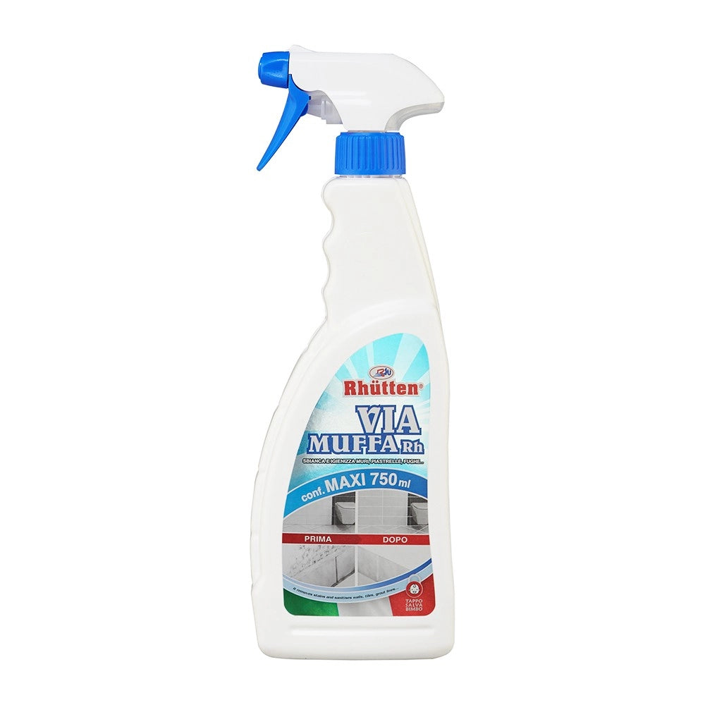 Rimuovi muffa sbiancante fughe mattonelle sanitari macchie Rhutten antimuffa