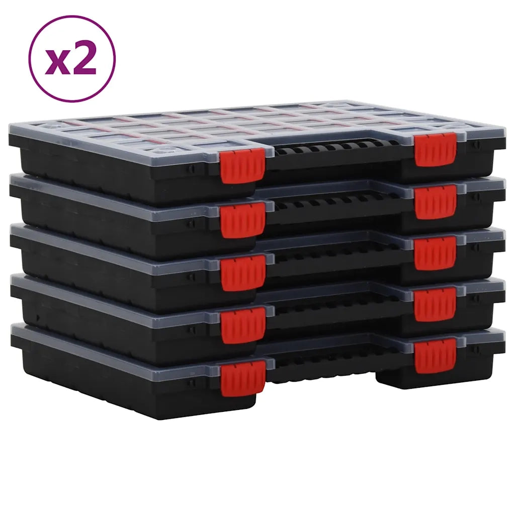 Scatole di Assortimento 10 pz 40x30x5 cm Polipropilene 3106445