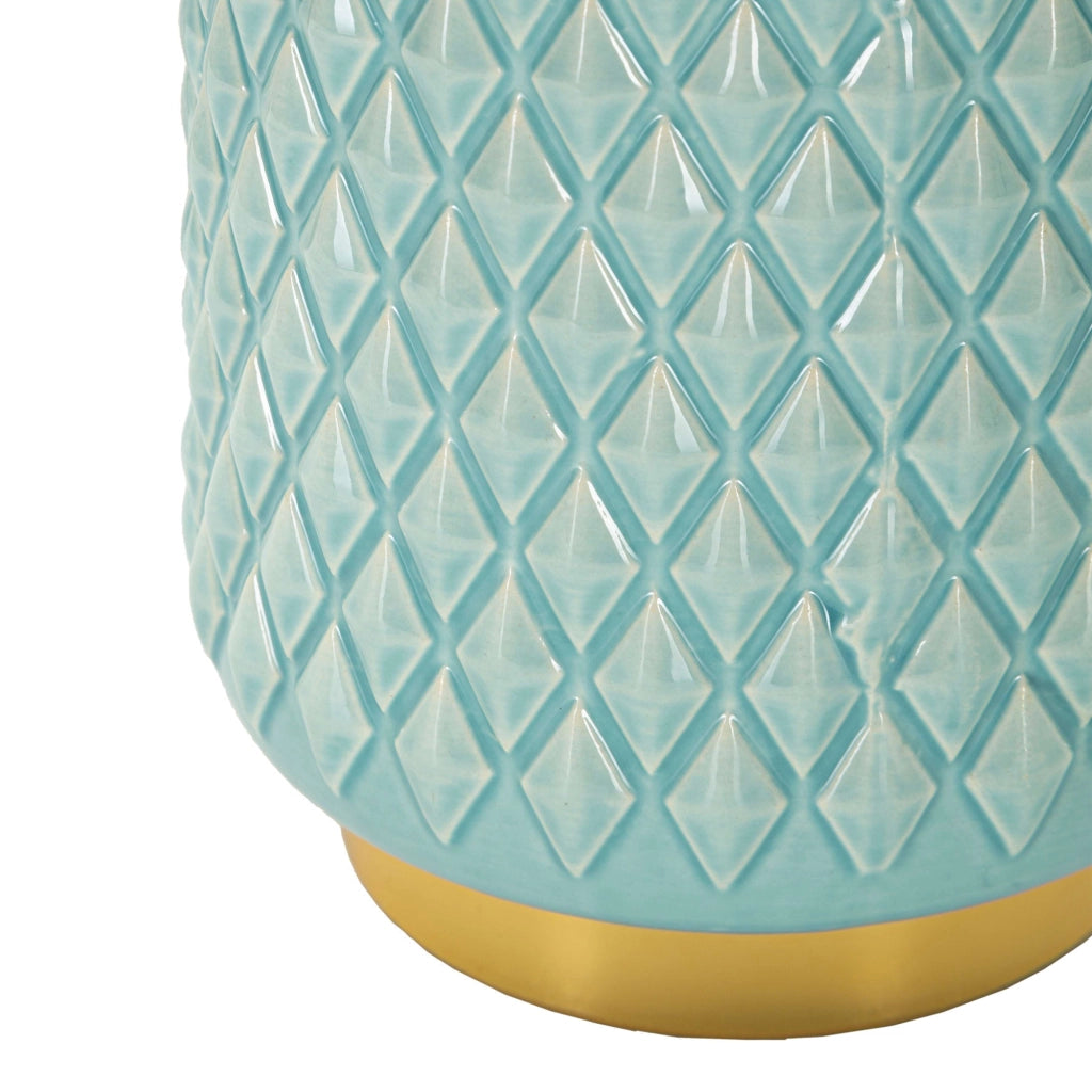 Cordov, Lampada da Tavolo Necessaria 1 Lampadina, Azzurro Turchese