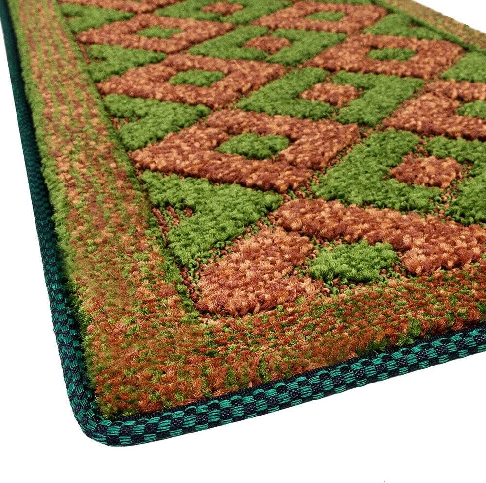 Zerbino Ingresso 50x80 cm Asciugapassi Assorbente Antiscivolo Vellutato Made In Italy Verde