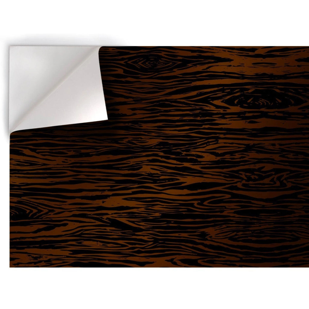 Venature legno scuro Pellicola adesiva in PVC finitura opaca Misura: 100x200 cm