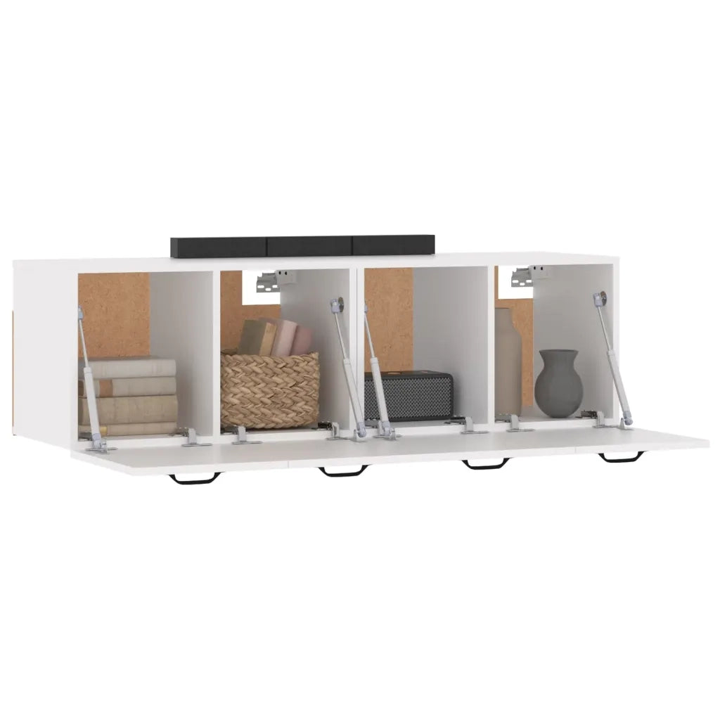 Mobili Parete 2 pz Bianco 80x35x36,5 cm in Legno Multistrato cod mxl 40003