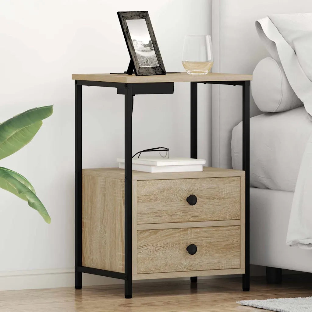 Set di 2 Comodini | Armadio da Notte | Mobiletto da notte Rovere Sonoma 40 x 31 x 60 cm