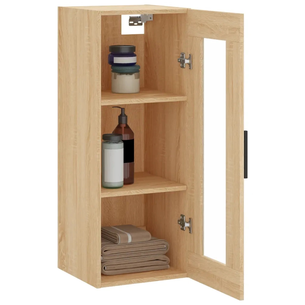 vidaXL Mobile a Parete Rovere Sonoma 34,5x34x90 cm