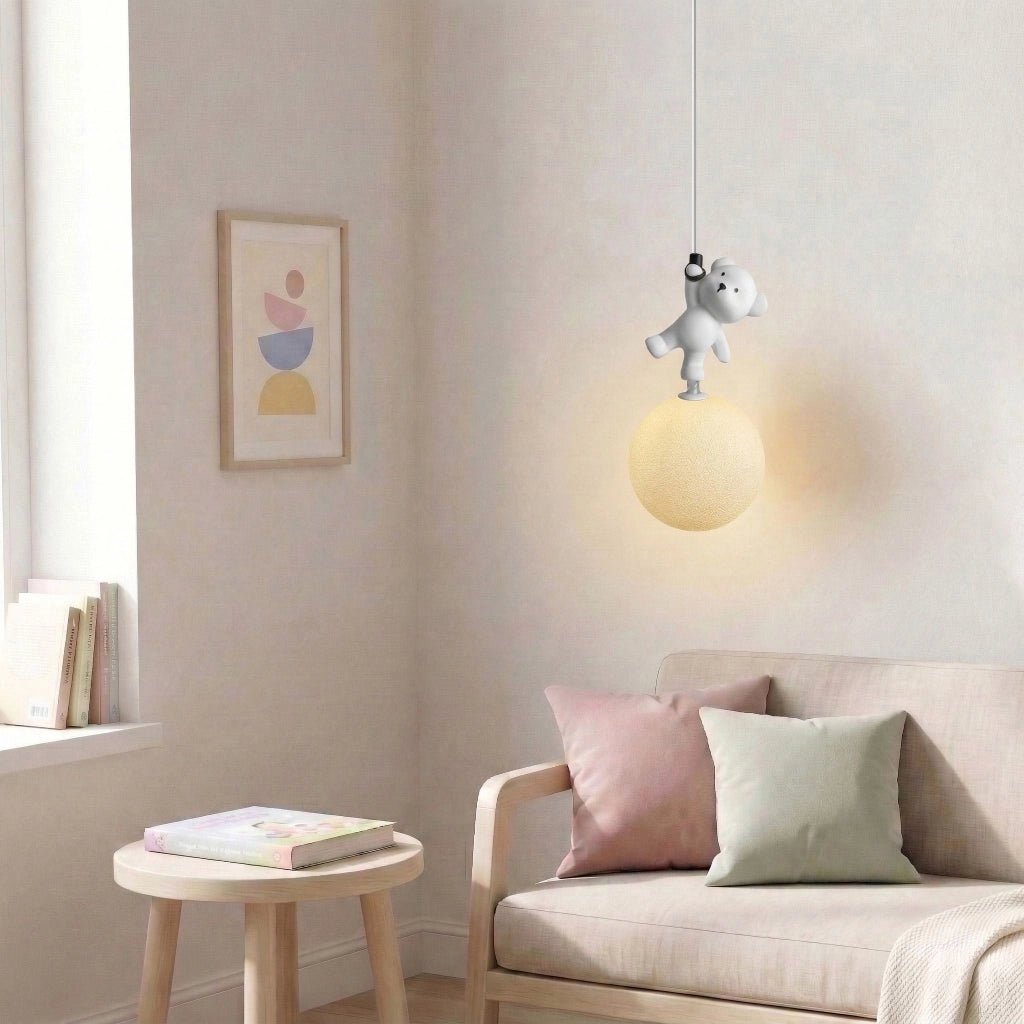 Lampada A Sospensione Da Soffitto Orso In Piedi Sulla Luna G166-1cp