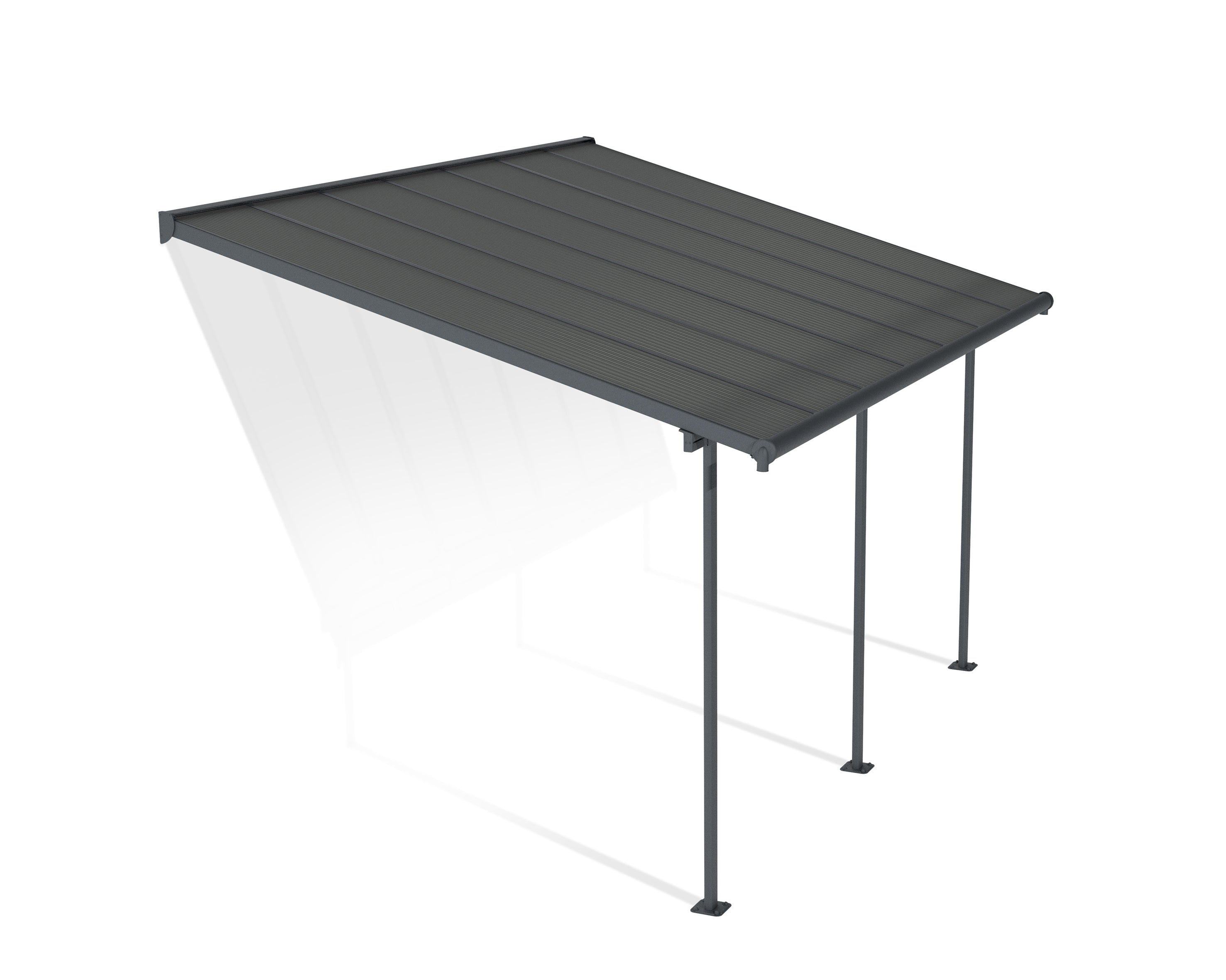 Pergola Addossata in Alluminio Capri 3X4.3 m Grigio