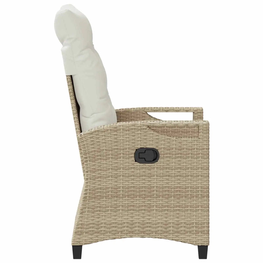 Sedia da giardino reclinabile Beige e Crema 56 x 60 x 112 cm